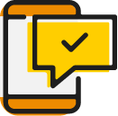 Icon of phone chat