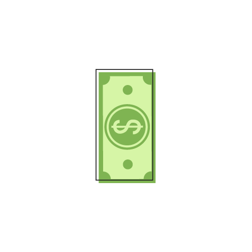 One dollar bill icon