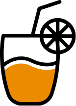 Icon of a glass of orange juice