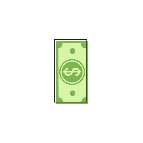 One dollar bill icon